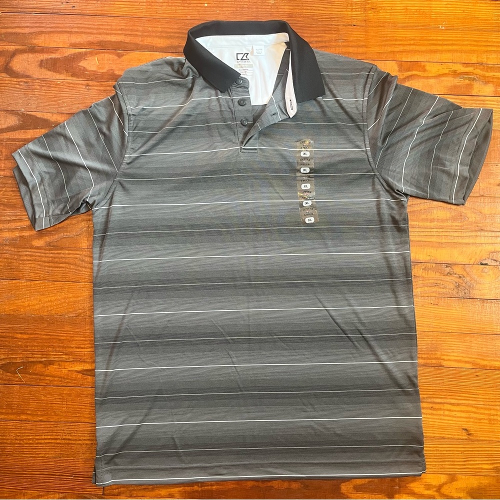 Men's Striped Polo golf Shirt